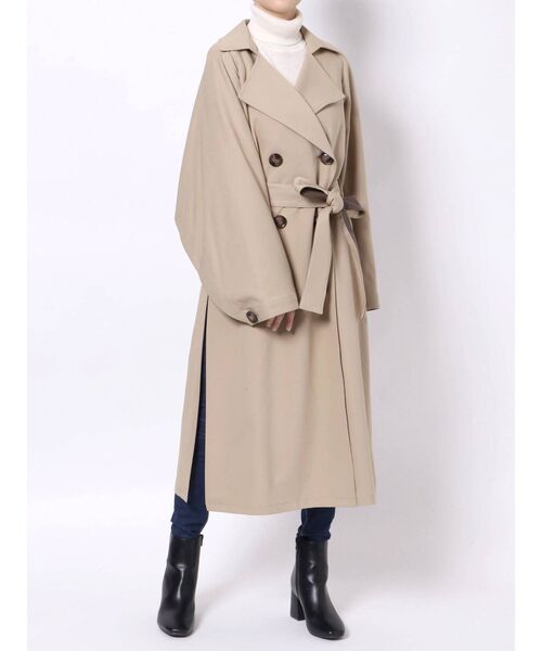GYDA（ジェイダ）の「【WEB限定】ディープスリットケープトレンチコート（トレンチコート・レディース・ベージュ/ブラウン・FREE）」の13枚目の写真