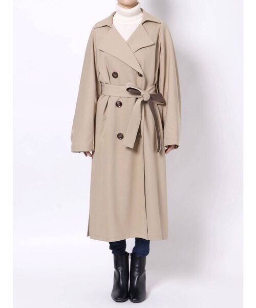 GYDA（ジェイダ）の「【WEB限定】ディープスリットケープトレンチコート（トレンチコート・レディース・ベージュ/ブラウン・FREE）」の14枚目の写真