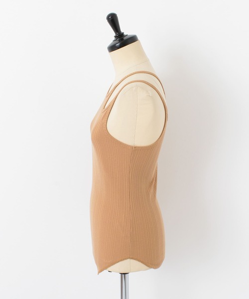 KBF（ケイビーエフ）の「アシメネックタンクトップ（タンクトップ・レディース・オレンジ系その他/アイボリー/チャコールグレー・ONE）」の11枚目の写真