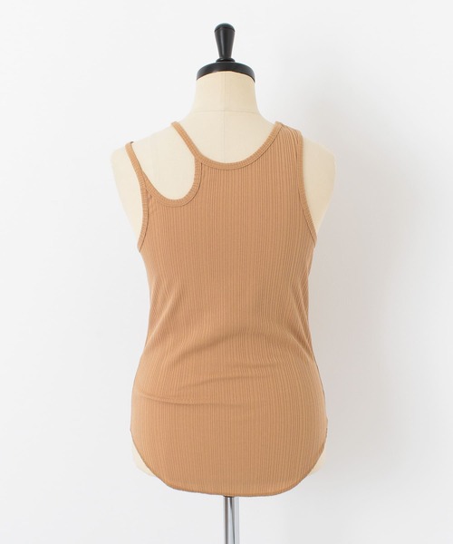KBF（ケイビーエフ）の「アシメネックタンクトップ（タンクトップ・レディース・オレンジ系その他/アイボリー/チャコールグレー・ONE）」の12枚目の写真
