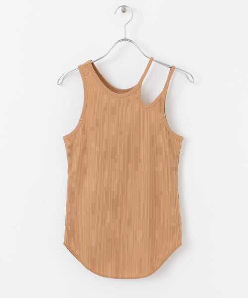 KBF（ケイビーエフ）の「アシメネックタンクトップ（タンクトップ・レディース・オレンジ系その他/アイボリー/チャコールグレー・ONE）」の15枚目の写真