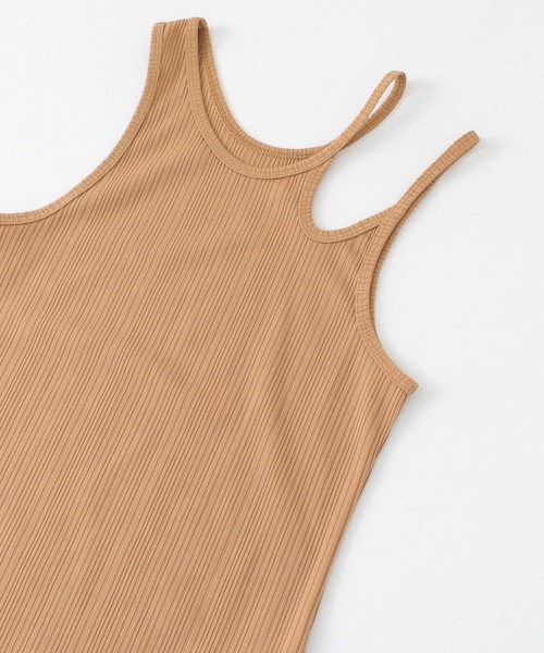 KBF（ケイビーエフ）の「アシメネックタンクトップ（タンクトップ・レディース・オレンジ系その他/アイボリー/チャコールグレー・ONE）」の16枚目の写真