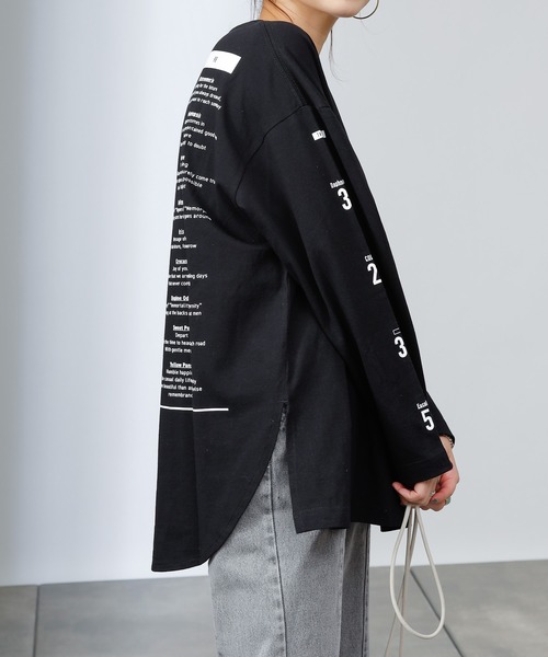 COLONY 2139（コロニートゥーワンスリーナイン）の「16/-綿OE天竺プリント長袖Tシャツ/ロンT（Tシャツ/カットソー・レディース・ホワイト/ブラック/ホワイト系その他/ブラック系その他/ホワイト系その他2/ブラック系その他2・FREE）」の13枚目の写真