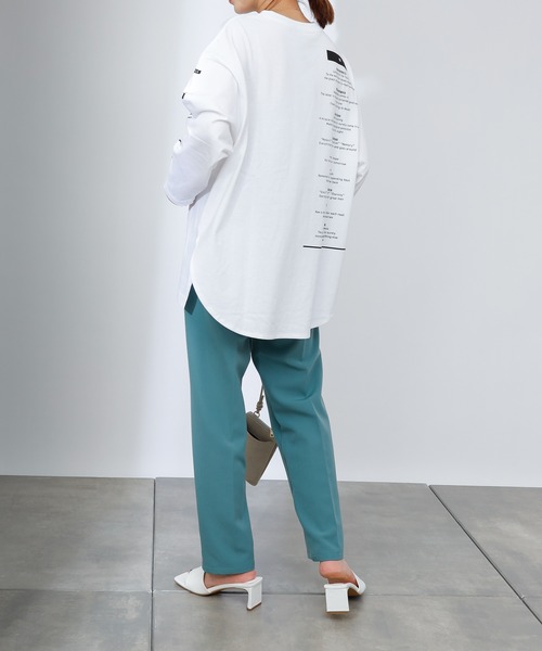 COLONY 2139（コロニートゥーワンスリーナイン）の「16/-綿OE天竺プリント長袖Tシャツ/ロンT（Tシャツ/カットソー・レディース・ホワイト/ブラック/ホワイト系その他/ブラック系その他/ホワイト系その他2/ブラック系その他2・FREE）」の8枚目の写真