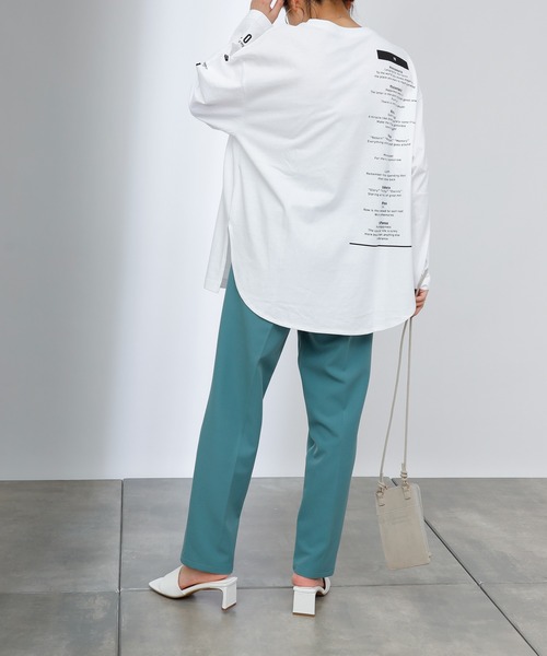 COLONY 2139（コロニートゥーワンスリーナイン）の「16/-綿OE天竺プリント長袖Tシャツ/ロンT（Tシャツ/カットソー・レディース・ホワイト/ブラック/ホワイト系その他/ブラック系その他/ホワイト系その他2/ブラック系その他2・FREE）」の9枚目の写真