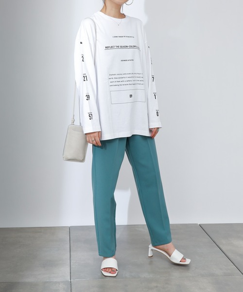 COLONY 2139（コロニートゥーワンスリーナイン）の「16/-綿OE天竺プリント長袖Tシャツ/ロンT（Tシャツ/カットソー・レディース・ホワイト/ブラック/ホワイト系その他/ブラック系その他/ホワイト系その他2/ブラック系その他2・FREE）」の10枚目の写真