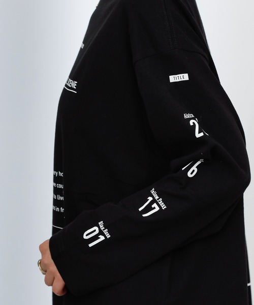 COLONY 2139（コロニートゥーワンスリーナイン）の「16/-綿OE天竺プリント長袖Tシャツ/ロンT（Tシャツ/カットソー・レディース・ホワイト/ブラック/ホワイト系その他/ブラック系その他/ホワイト系その他2/ブラック系その他2・FREE）」の21枚目の写真