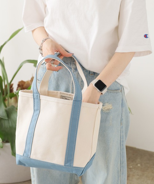 L.L.Bean(エルエルビーン)の「L.L.Bean/エル・エル・ビーン Boat and Tote S 112635 トートバック キャンバスバッグ(トートバッグ・メンズ・ブラック/ダークグリーン/ネイビー/レッド/ブルー/ブラウン/グリーン/イエロー/グレー/ベージュ系/オリーブ/ライトブルー・ONE SIZE)」の9枚目の写真