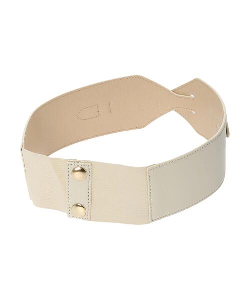 earth music&ecology（アースミュージックアンドエコロジー）の「ダブルバックルワイドベルト ＊（ベルト・レディース・ブラック/アイボリー・FREE）」の9枚目の写真