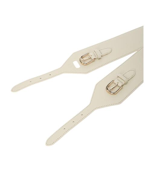 earth music&ecology（アースミュージックアンドエコロジー）の「ダブルバックルワイドベルト ＊（ベルト・レディース・ブラック/アイボリー・FREE）」の6枚目の写真