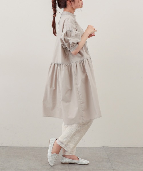 PUAL CE CIN（ピュアルセシン）の「【Du noir・WEB限定】タイプライターワンピース（チュニック・レディース・ブラック/グレイッシュベージュ/ブルー・FREE）」の10枚目の写真