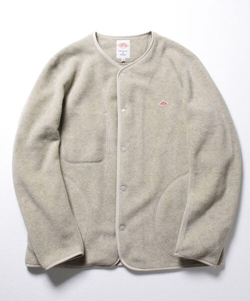 DANTON(ダントン)の「【DANTON/ダントン】フリースカーディガン FLEECE COLLARLESS JACKET #JD-8939(ブルゾン・メンズ・ブラック/キナリ/ベージュ・44/40/38/42)」の2枚目の写真