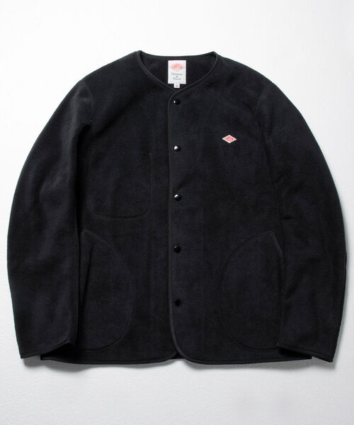 DANTON(ダントン)の「【DANTON/ダントン】フリースカーディガン FLEECE COLLARLESS JACKET #JD-8939(ブルゾン・メンズ・ブラック/キナリ/ベージュ・44/40/38/42)」の3枚目の写真
