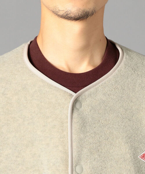 DANTON(ダントン)の「【DANTON/ダントン】フリースカーディガン FLEECE COLLARLESS JACKET #JD-8939(ブルゾン・メンズ・ブラック/キナリ/ベージュ・44/40/38/42)」の4枚目の写真