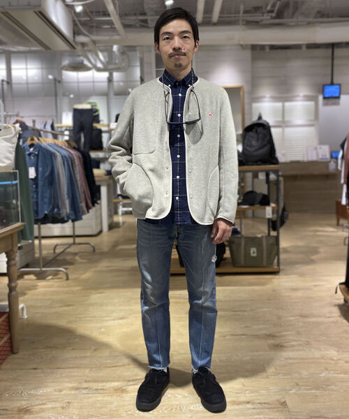DANTON(ダントン)の「【DANTON/ダントン】フリースカーディガン FLEECE COLLARLESS JACKET #JD-8939(ブルゾン・メンズ・ブラック/キナリ/ベージュ・44/40/38/42)」の16枚目の写真