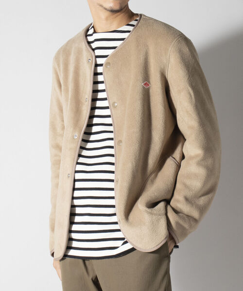 DANTON(ダントン)の「【DANTON/ダントン】フリースカーディガン FLEECE COLLARLESS JACKET #JD-8939(ブルゾン・メンズ・ブラック/キナリ/ベージュ・44/40/38/42)」の19枚目の写真
