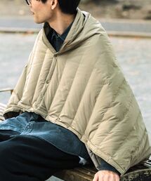 【SHIPS any別注】TAION: ユニセックス ステッチレス ダウン ポンチョ/ブランケット◇