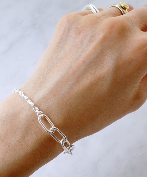 ISOLATION（アイソレーション）の「【ISOLATION / アイソレーション】SV925 Twist Mix Chain Bracelet /ツイストミックスチェーンブレスレット（ブレスレット・レディース・シルバー・17cm）」の9枚目の写真