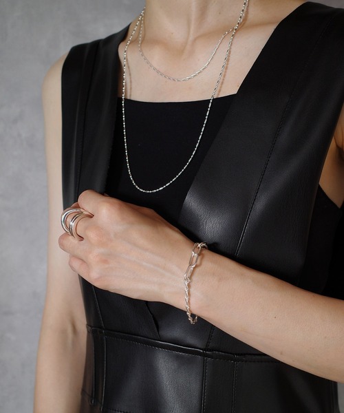 ISOLATION（アイソレーション）の「【ISOLATION / アイソレーション】SV925 Twist Mix Chain Bracelet /ツイストミックスチェーンブレスレット（ブレスレット・レディース・シルバー・17cm）」の13枚目の写真