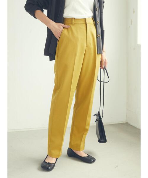 CRAFT STANDARD BOUTIQUE（クラフトスタンダードブティック）の「センタープレスサブリナパンツ　＊◇（スラックス・レディース・ブラック/マスタード・M/L）」の4枚目の写真