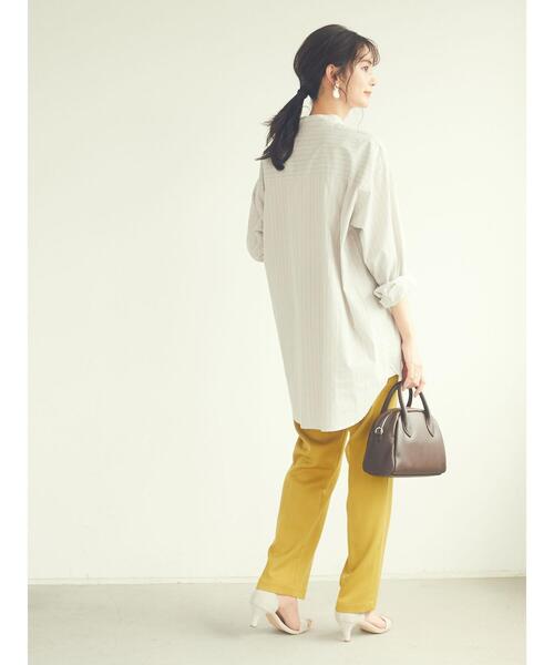 CRAFT STANDARD BOUTIQUE（クラフトスタンダードブティック）の「センタープレスサブリナパンツ　＊◇（スラックス・レディース・ブラック/マスタード・M/L）」の12枚目の写真