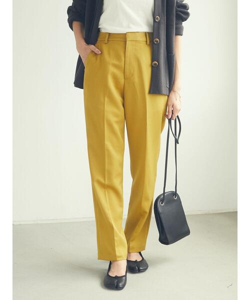 CRAFT STANDARD BOUTIQUE（クラフトスタンダードブティック）の「センタープレスサブリナパンツ　＊◇（スラックス・レディース・ブラック/マスタード・M/L）」の16枚目の写真