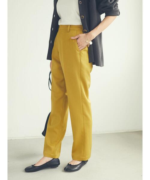 CRAFT STANDARD BOUTIQUE（クラフトスタンダードブティック）の「センタープレスサブリナパンツ　＊◇（スラックス・レディース・ブラック/マスタード・M/L）」の18枚目の写真