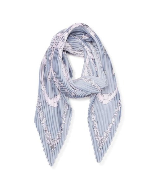 N.（N. Natural Beauty Basic）（エヌエヌナチュラルビューティーベーシック）の「オーナメント柄プリーツスカーフ（ストール/ショール・レディース・ブルー系その他/ワイン・ﾌﾘ-）」の2枚目の写真