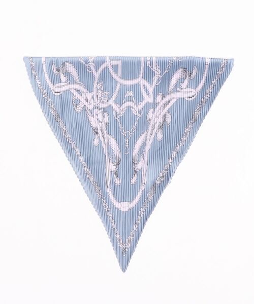 N.（N. Natural Beauty Basic）（エヌエヌナチュラルビューティーベーシック）の「オーナメント柄プリーツスカーフ（ストール/ショール・レディース・ブルー系その他/ワイン・ﾌﾘ-）」の3枚目の写真