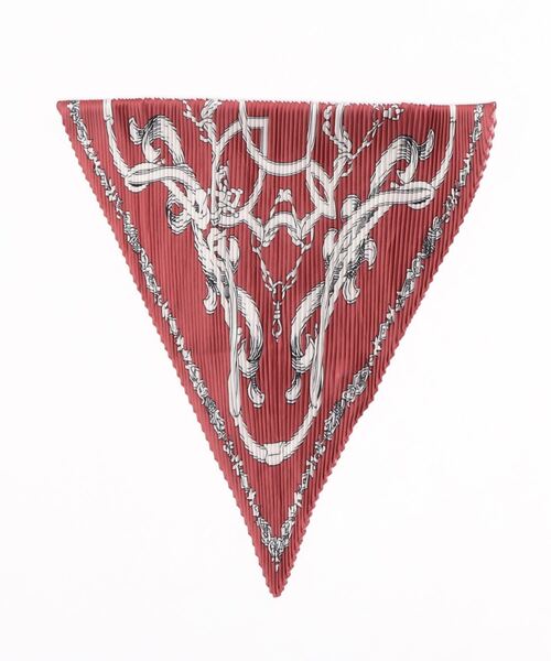 N.（N. Natural Beauty Basic）（エヌエヌナチュラルビューティーベーシック）の「オーナメント柄プリーツスカーフ（ストール/ショール・レディース・ブルー系その他/ワイン・ﾌﾘ-）」の4枚目の写真