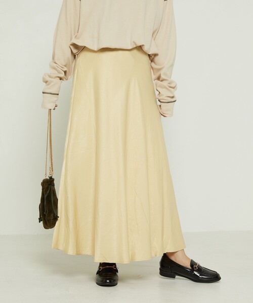 FREAK'S STORE（フリークスストア）の「サテンフレアスカート（スカート・レディース・サックスブルー/レモンイエロー/ブラック・ﾌﾘ-）」の11枚目の写真