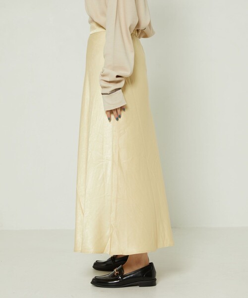 FREAK'S STORE（フリークスストア）の「サテンフレアスカート（スカート・レディース・サックスブルー/レモンイエロー/ブラック・ﾌﾘ-）」の16枚目の写真