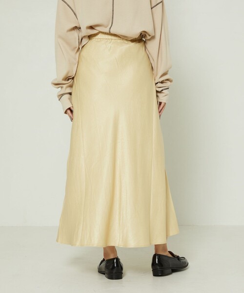 FREAK'S STORE（フリークスストア）の「サテンフレアスカート（スカート・レディース・サックスブルー/レモンイエロー/ブラック・ﾌﾘ-）」の9枚目の写真