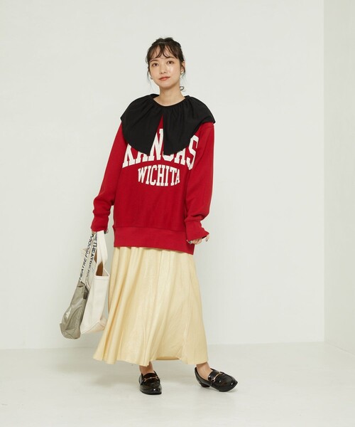 FREAK'S STORE（フリークスストア）の「サテンフレアスカート（スカート・レディース・サックスブルー/レモンイエロー/ブラック・ﾌﾘ-）」の19枚目の写真