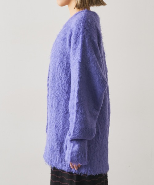 Omekashi(オメカシ)の「シャギーVカーディガン(カーディガン/ボレロ・レディース・ライトグレー/パープル/オレンジ・FREE)」の20枚目の写真