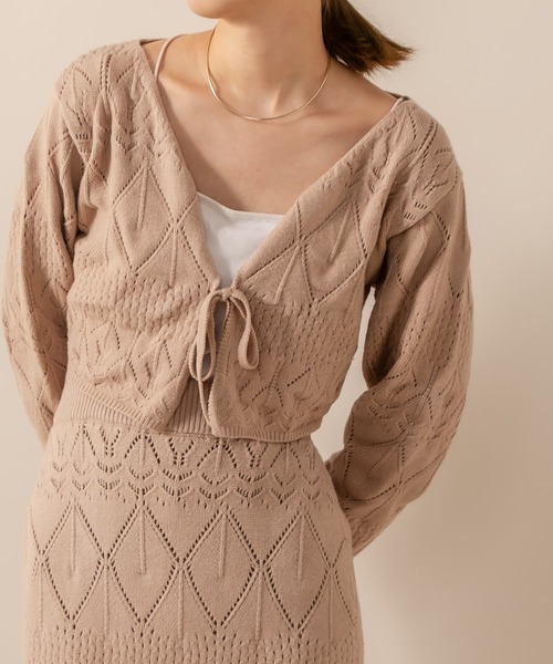 mline（エムライン）の「[mline] WEB限定 クロシェ編みカーディガン（カーディガン/ボレロ・レディース・ベージュ/ブラウン/オフホワイト・FREE）」の22枚目の写真