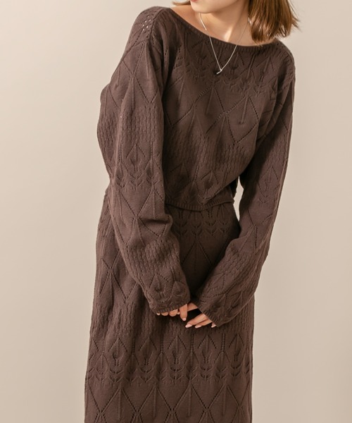 mline（エムライン）の「[mline] WEB限定 クロシェ編みカーディガン（カーディガン/ボレロ・レディース・ベージュ/ブラウン/オフホワイト・FREE）」の17枚目の写真