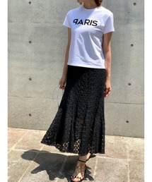 ブラックレースロングスカート