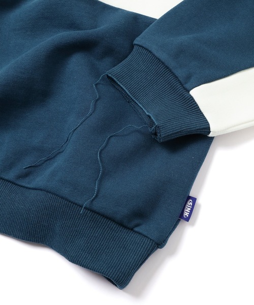 SINK kotohayokozawa（シンク コトハヨコザワ）の「BLOCK COLOR  LOGO SWEAT（スウェット・レディース・ベージュ/ネイビー/グレー・M/L）」の6枚目の写真