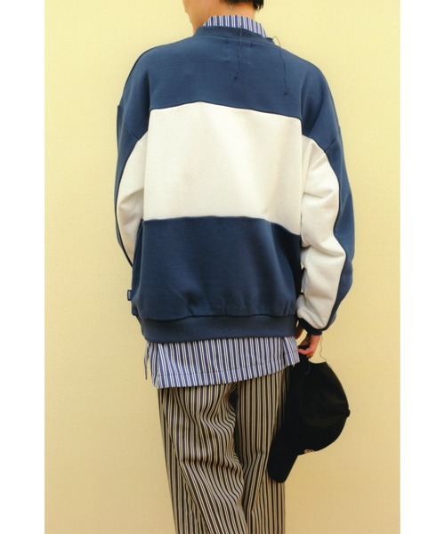 SINK kotohayokozawa（シンク コトハヨコザワ）の「BLOCK COLOR  LOGO SWEAT（スウェット・レディース・ベージュ/ネイビー/グレー・M/L）」の10枚目の写真