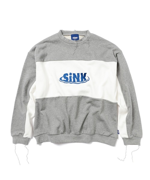 SINK kotohayokozawa（シンク コトハヨコザワ）の「BLOCK COLOR  LOGO SWEAT（スウェット・レディース・ベージュ/ネイビー/グレー・M/L）」の11枚目の写真
