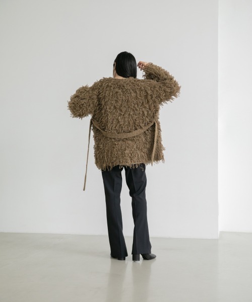 yuw（ユウ）の「ループニットカーディガン　950963（カーディガン/ボレロ・レディース・アイボリー/ブラウン・FREE）」の12枚目の写真