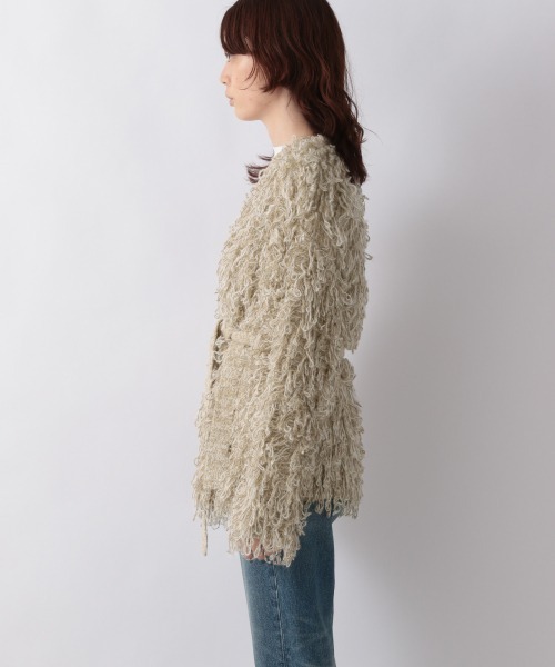 yuw（ユウ）の「ループニットカーディガン　950963（カーディガン/ボレロ・レディース・アイボリー/ブラウン・FREE）」の14枚目の写真