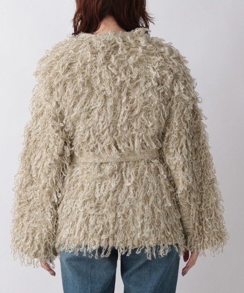 yuw（ユウ）の「ループニットカーディガン　950963（カーディガン/ボレロ・レディース・アイボリー/ブラウン・FREE）」の18枚目の写真