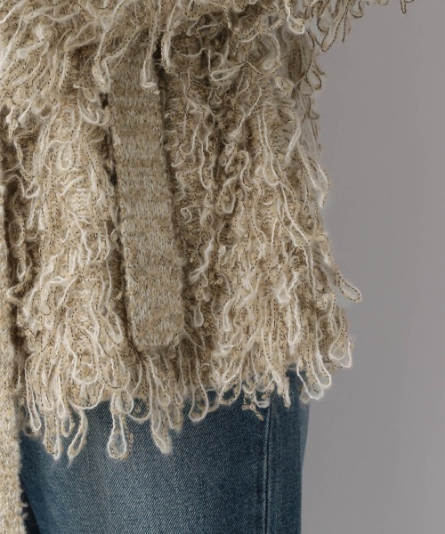 yuw（ユウ）の「ループニットカーディガン　950963（カーディガン/ボレロ・レディース・アイボリー/ブラウン・FREE）」の17枚目の写真