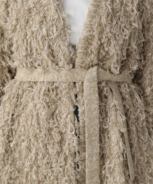 yuw（ユウ）の「ループニットカーディガン　950963（カーディガン/ボレロ・レディース・アイボリー/ブラウン・FREE）」の15枚目の写真