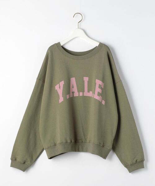 EMMEL REFINES（エメルリファインズ）の「＜EMMEL REFINES（エメル リファインズ）＞EM Y.A.L.E. スウェット プルオーバー（スウェット・レディース・ライトグレー/オフホワイト/オリーブ/モカ・FREE）」の4枚目の写真