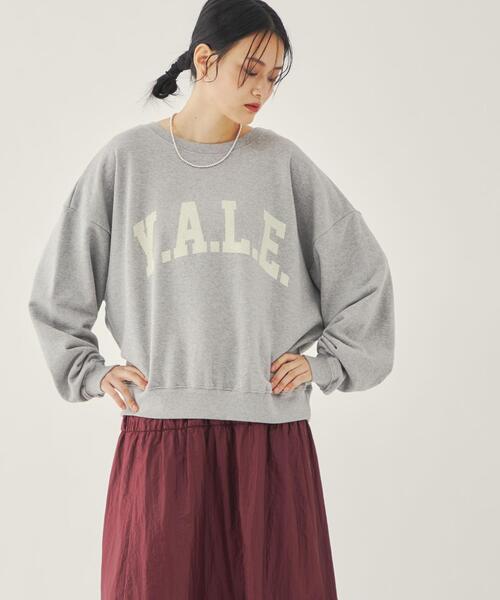 EMMEL REFINES（エメルリファインズ）の「＜EMMEL REFINES（エメル リファインズ）＞EM Y.A.L.E. スウェット プルオーバー（スウェット・レディース・ライトグレー/オフホワイト/オリーブ/モカ・FREE）」の15枚目の写真