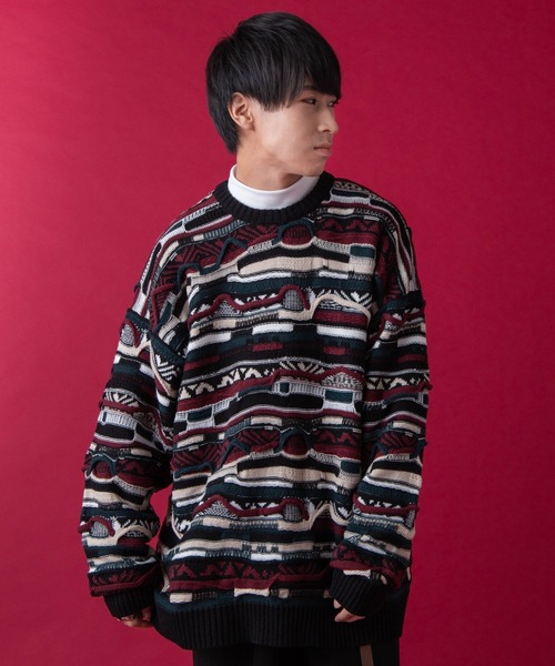 WEGO by こーせ(ウィゴーバイコーセ)の「∴WEGO by こーせ/総柄ビッグシルエットニット(ニット/セーター・メンズ・その他1/その他2・FREE)」の10枚目の写真