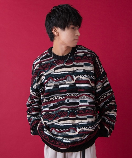 WEGO by こーせ(ウィゴーバイコーセ)の「∴WEGO by こーせ/総柄ビッグシルエットニット(ニット/セーター・メンズ・その他1/その他2・FREE)」の14枚目の写真